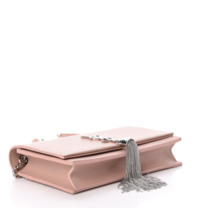 Saint Laurent Grain De Poudre Classic Monogram Kate Tassel Chain Wallet Pale Pink 4 of 11