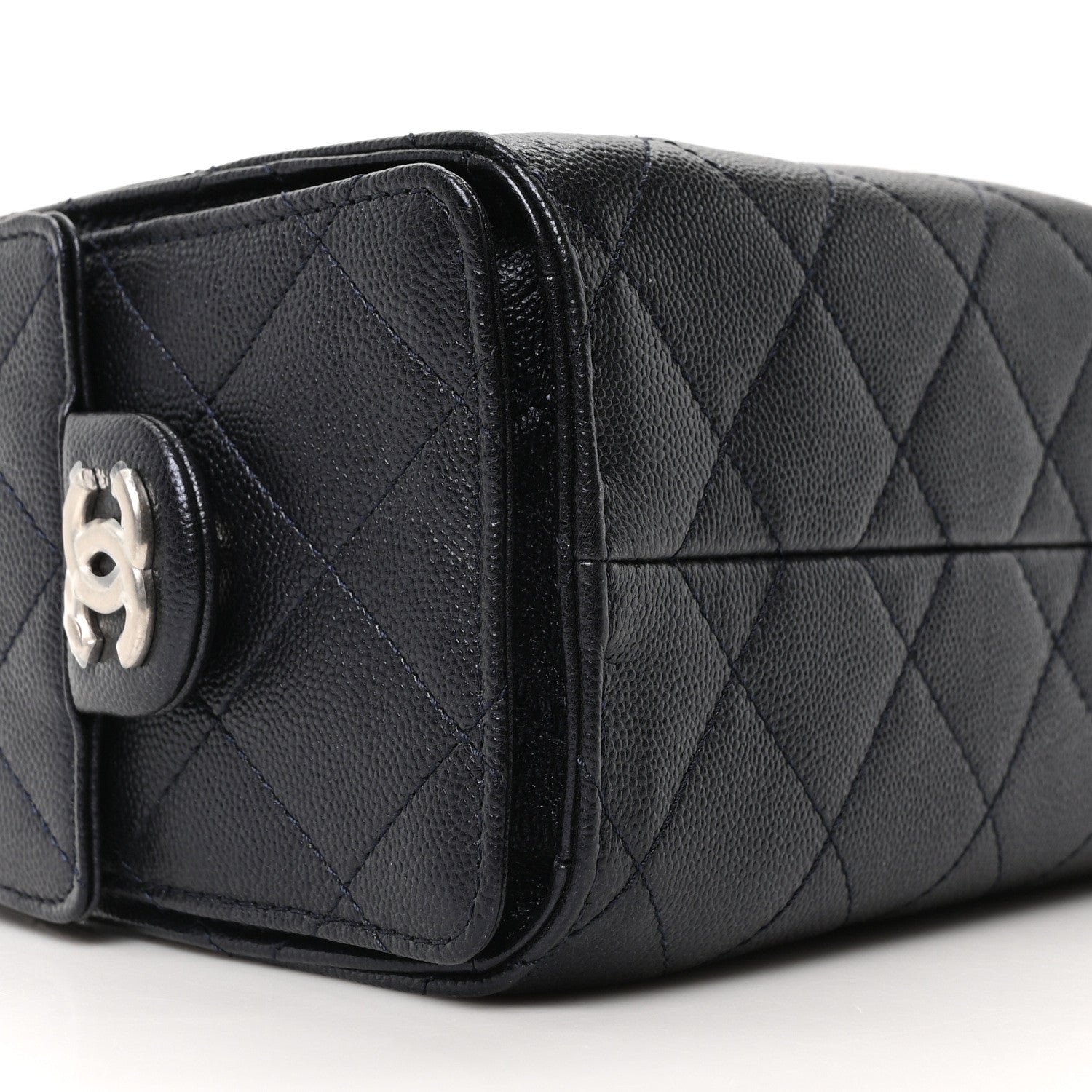 Chanel Metallic Caviar Quilted Mini Chanel 25 Handbag Dark Blue 9 of 11