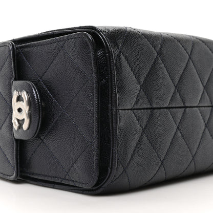 Chanel Metallic Caviar Quilted Mini Chanel 25 Handbag Dark Blue 9 of 11