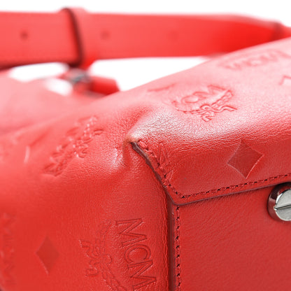 MCM Calfskin Ottomar Monogram Large Essential Tote Viva Red 14 of 16