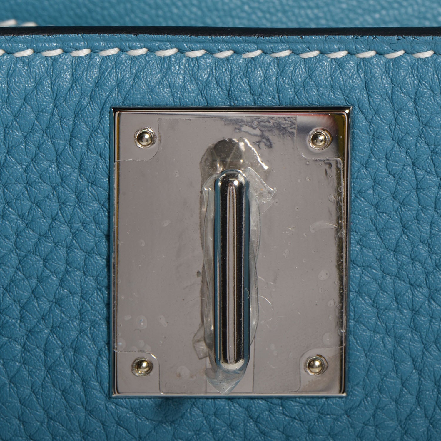 Hermes Taurillon Clemence Jypsiere 28 Blue Jean 8 of 20