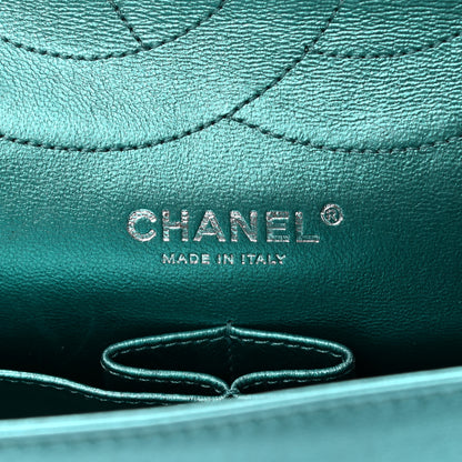 Chanel Metallic Calfskin Quilted 2.55 Reissue 227 Flap Turquoise 6 of 12