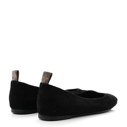 Louis Vuitton Suede Monogram Uniformes Ballet Flats 37 Black 4 of 8