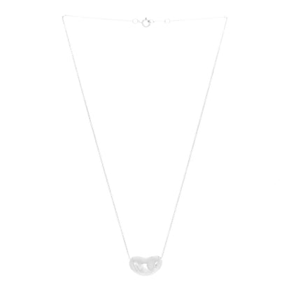Tiffany Sterling Silver 18mm Elsa Peretti Bean Pendant Necklace 3 of 6