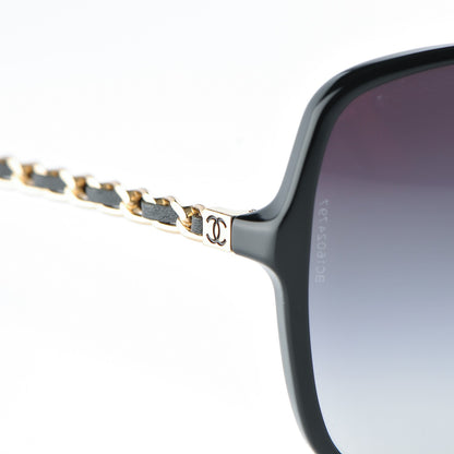 Chanel Lambskin Square Chain Sunglasses 5210-Q Black 7 of 7
