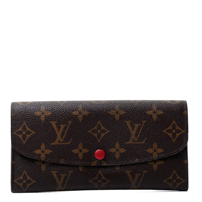 Louis Vuitton Monogram Emilie Wallet Red 1 of 4