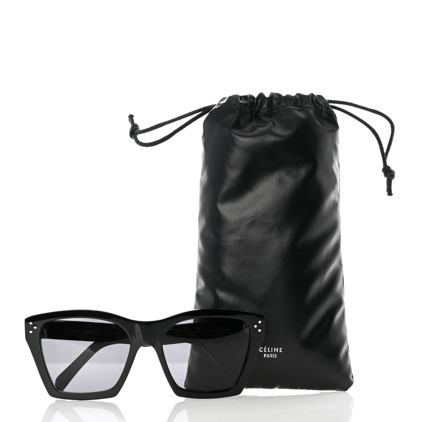Acetate Polarized Square Sunglasses CL40090I Black