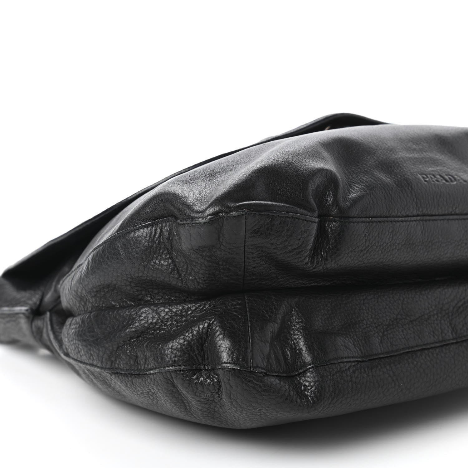 Prada Vitello Daino Hobo Flap Black 6 of 9