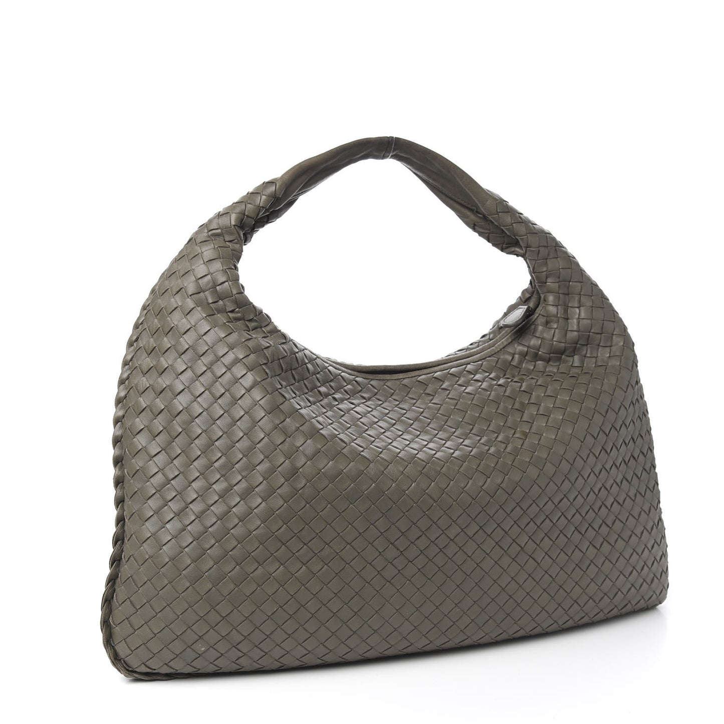 Nappa Intrecciato Large Veneta Hobo Grey