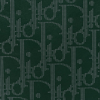 Christian Dior Calfskin Oblique Galaxy Perforated World Tour Messenger Pouch Green White 8 of 10