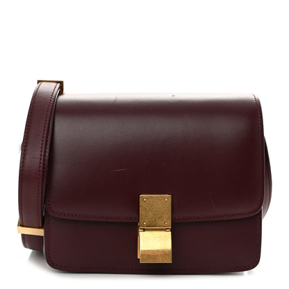 Celine Box Calfskin Small Classic Box Flap Bag Burgundy 1 of 9