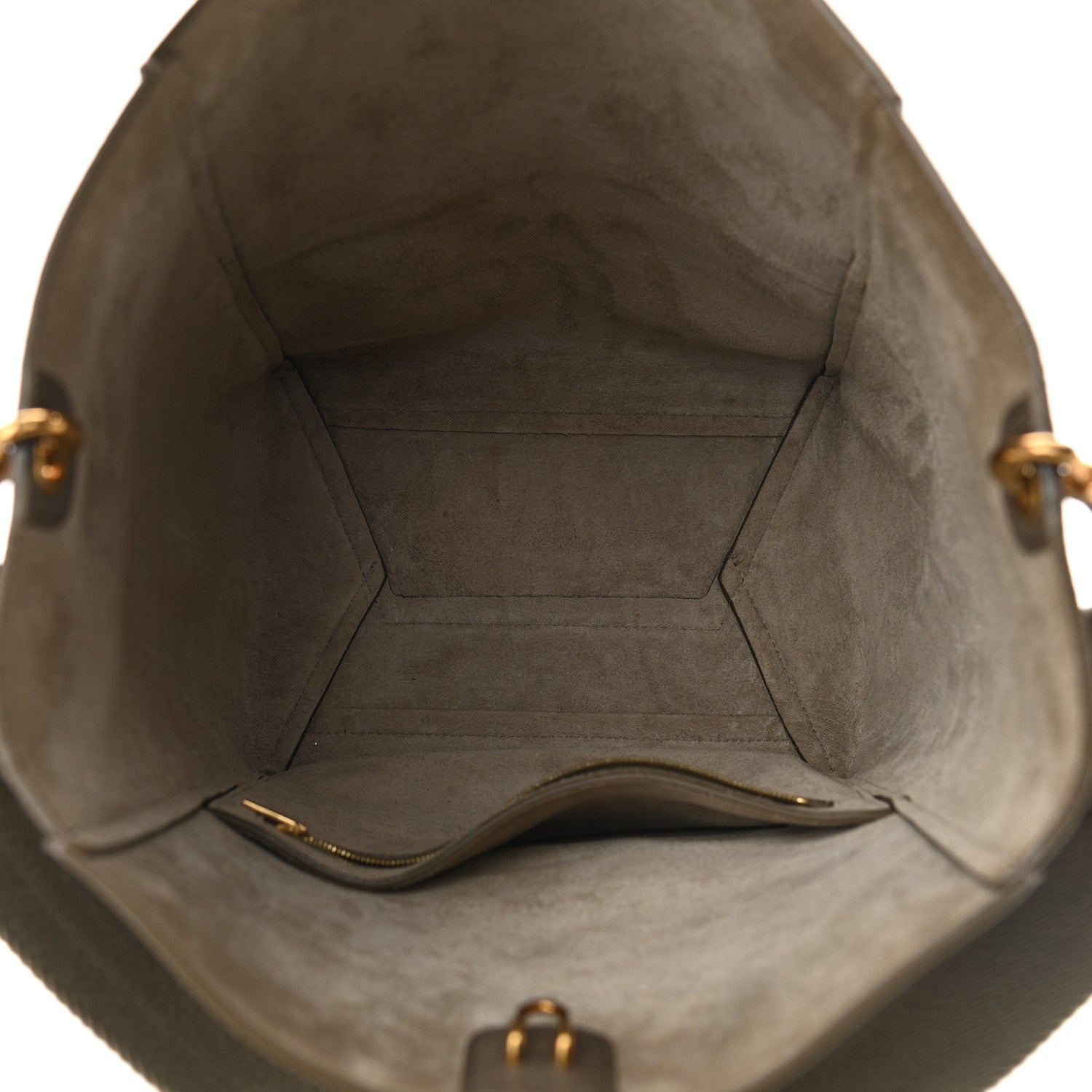 Celine Soft Grained Calfskin Sangle Bucket Bag Taupe 5 of 9