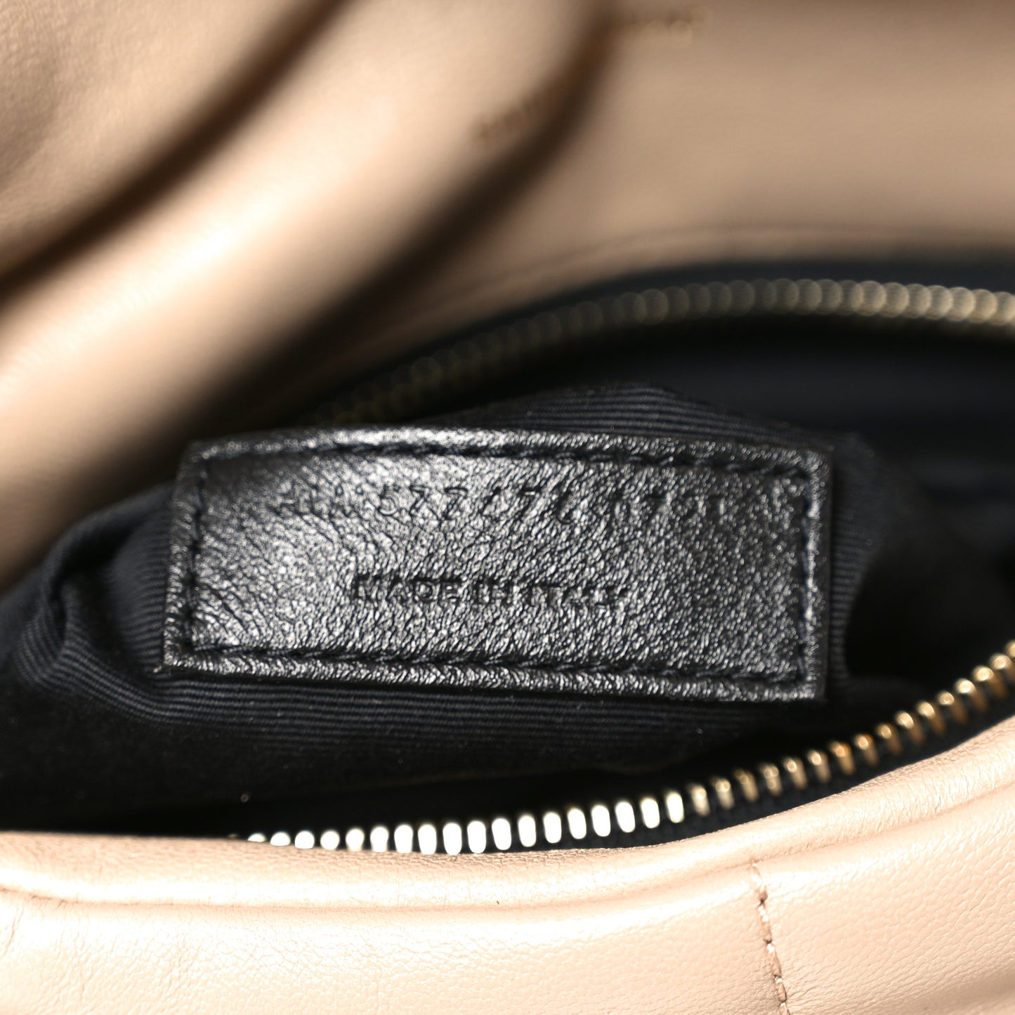 Lambskin Quilted Small Loulou Puffer Monogram Chain Satchel Dark Beige