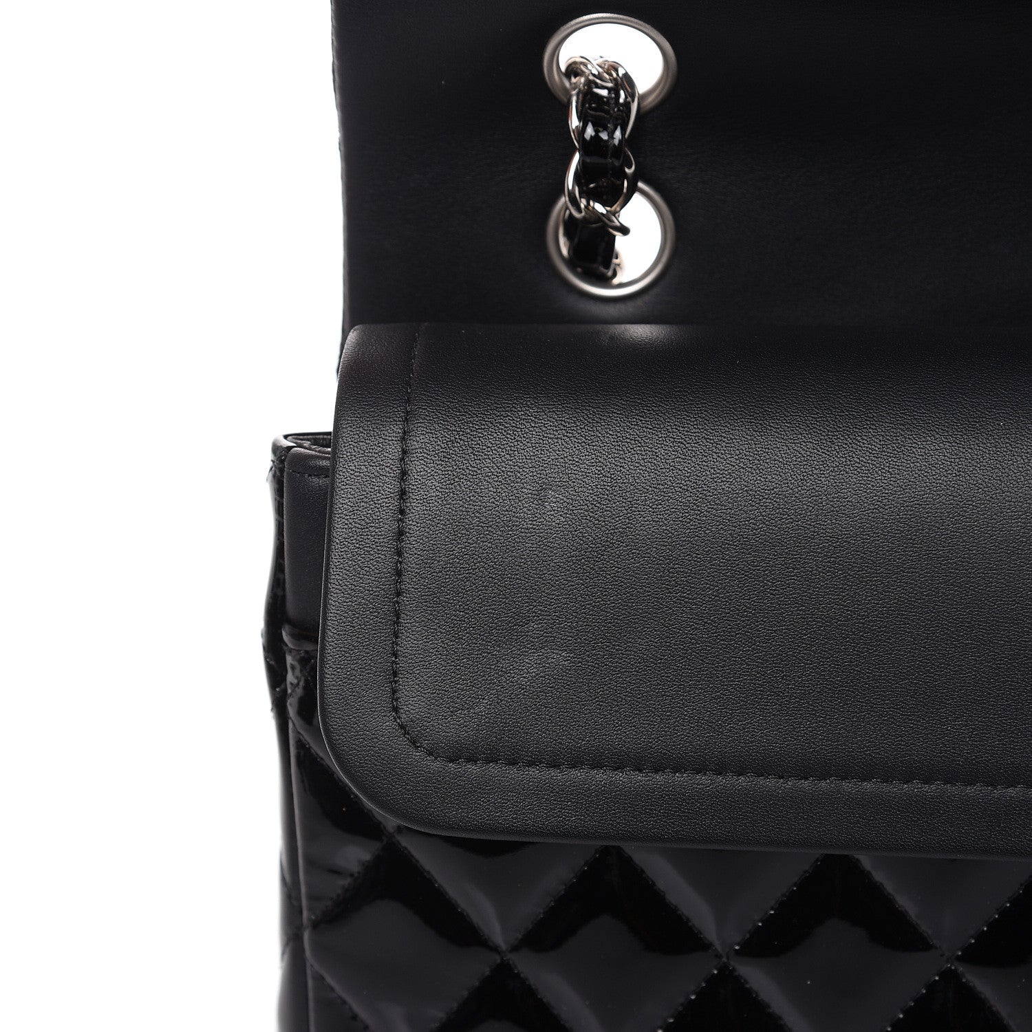 Chanel Patent Quilted Medium Double Flap Black 10 of 14