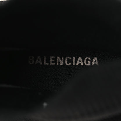 Balenciaga Neoprene Knit Womens Speed Clear Sole Sneakers 37 Black White 9 of 13