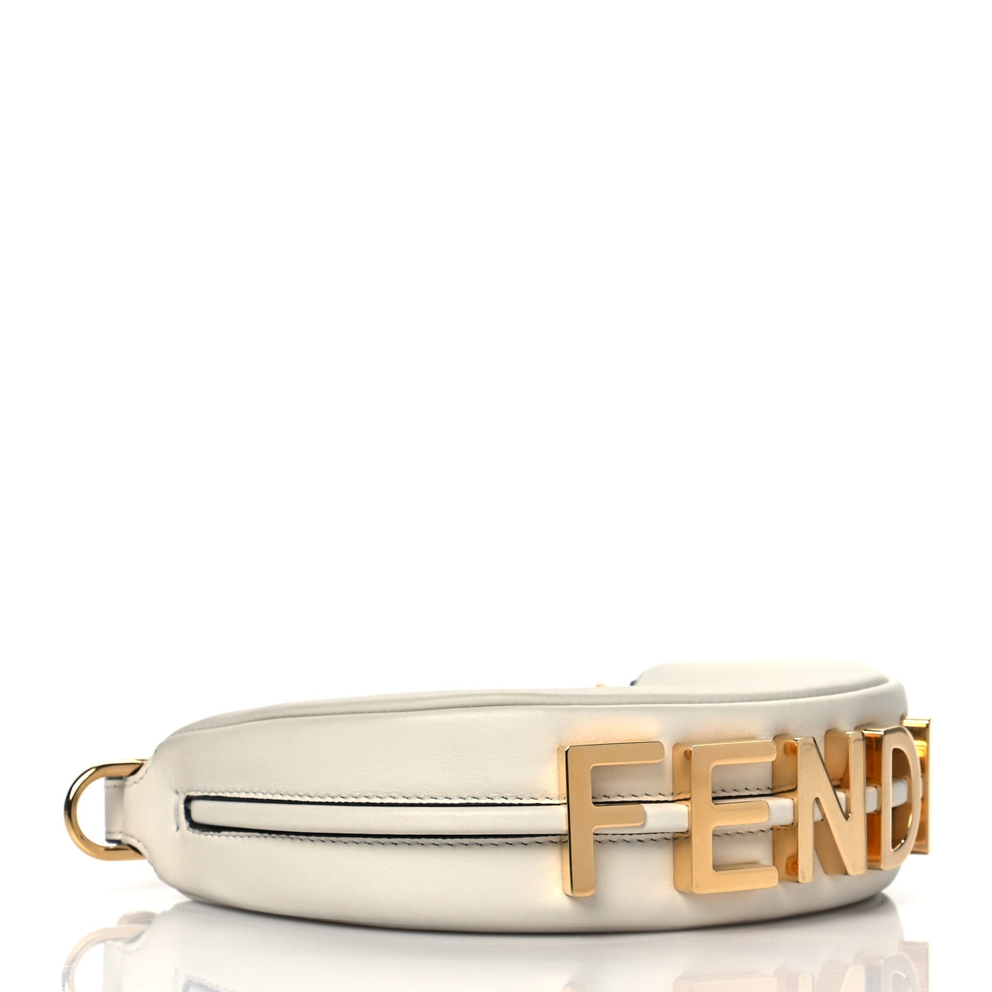 Vitello Grace Matte Nano Fendigraphy Hobo Charm White Ice