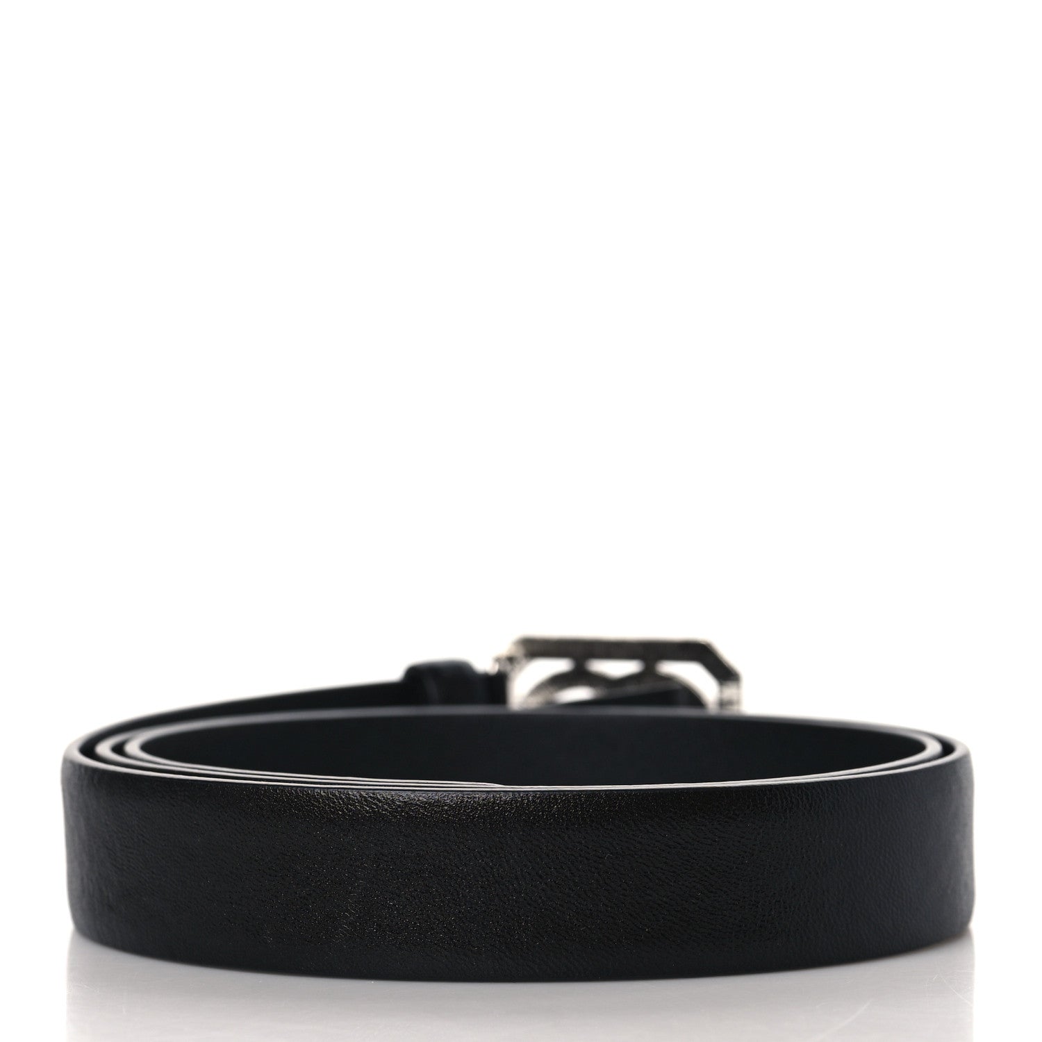 Chanel Calfskin Crystal CC Vendome Belt 85 34 Black 3 of 6