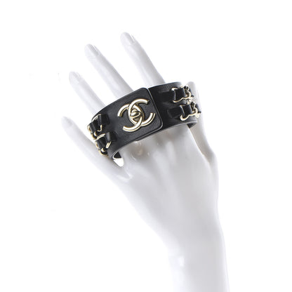 Chanel Lambskin CC Chain Turnlock Bracelet L Black 2 of 6