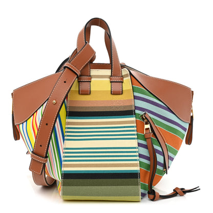 Loewe Canvas Calfskin Small Stripes Hammock Shoulder Bag Multicolor 1 of 10