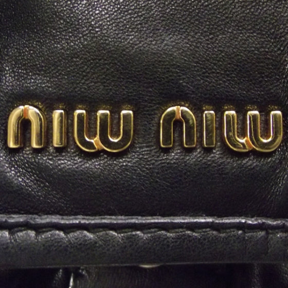 Miu Miu Leather Plisse Tote Black 13 of 13