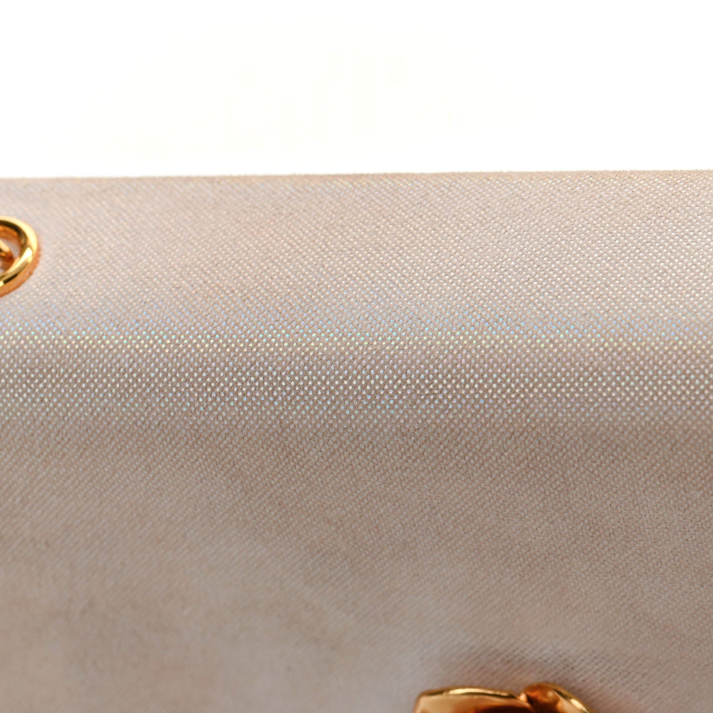 Iridescent Canvas Mini Camellia Flap Light Purple