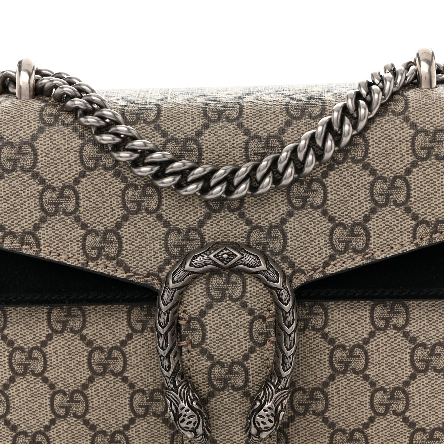GG Supreme Monogram Mini Dionysus Shoulder Bag Black