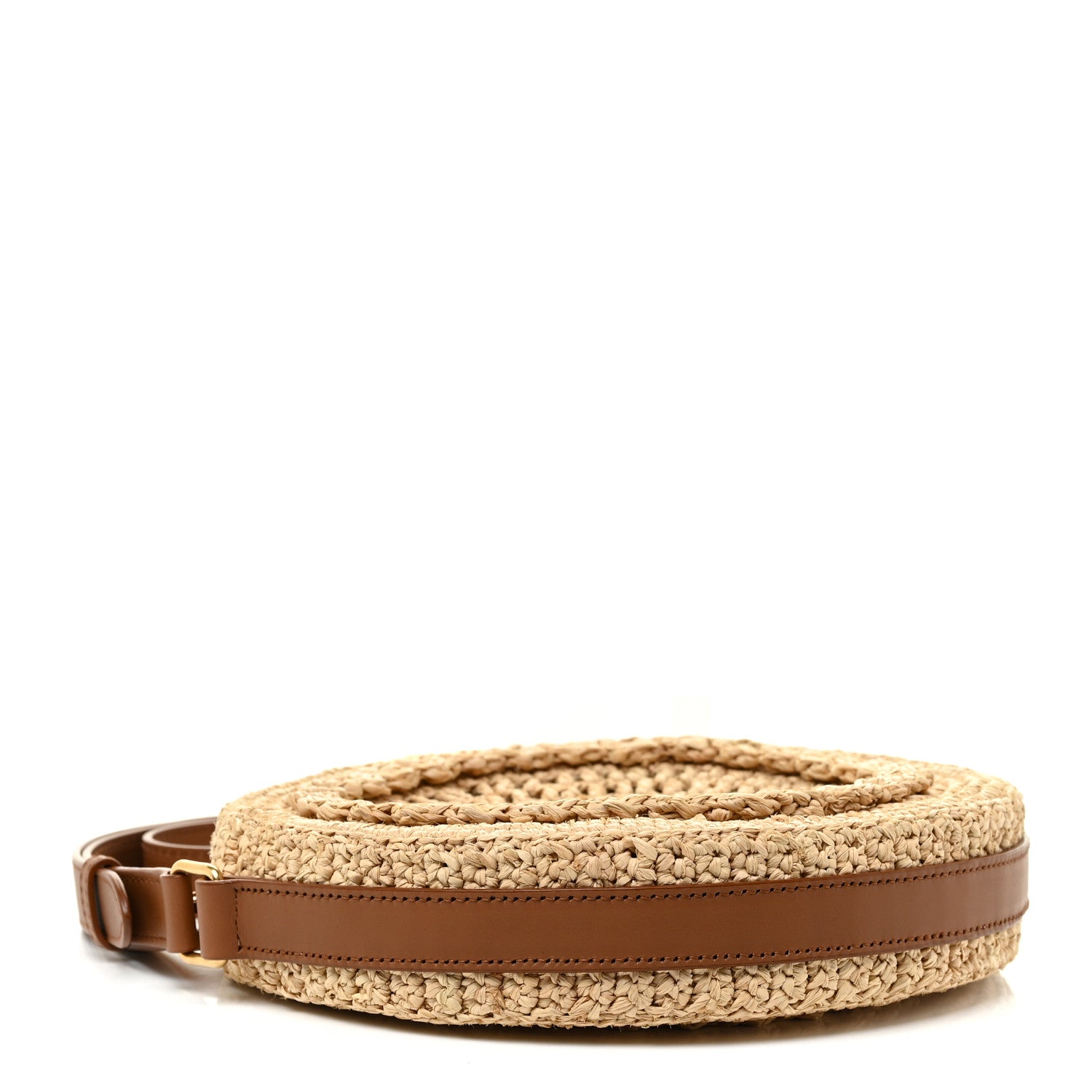 Saint Laurent Raffia Sac Round Naturel 4 of 10