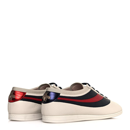 Gucci Calfskin Mens Falacer Sneakers 9.5 White Blue 4 of 9