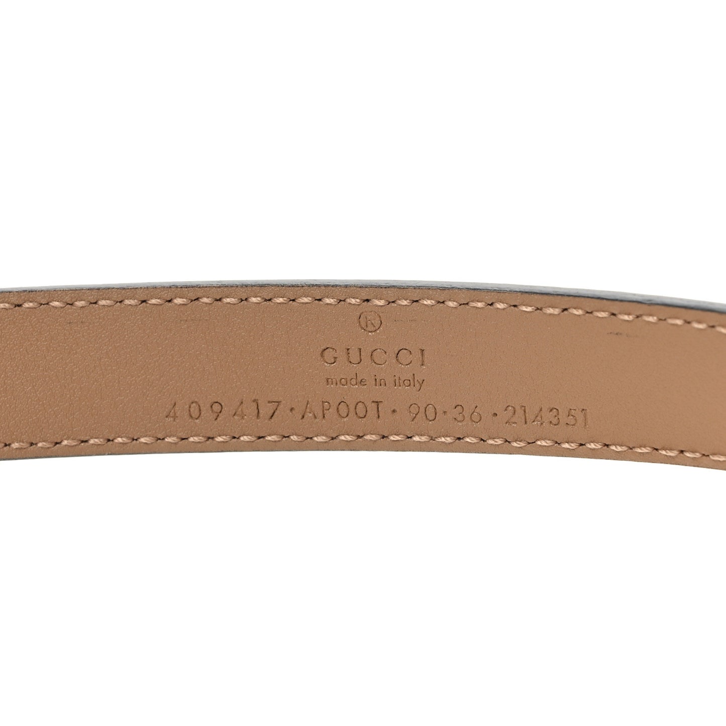 Moon Calfskin Double G 20mm Belt 90 36 Natural Tan