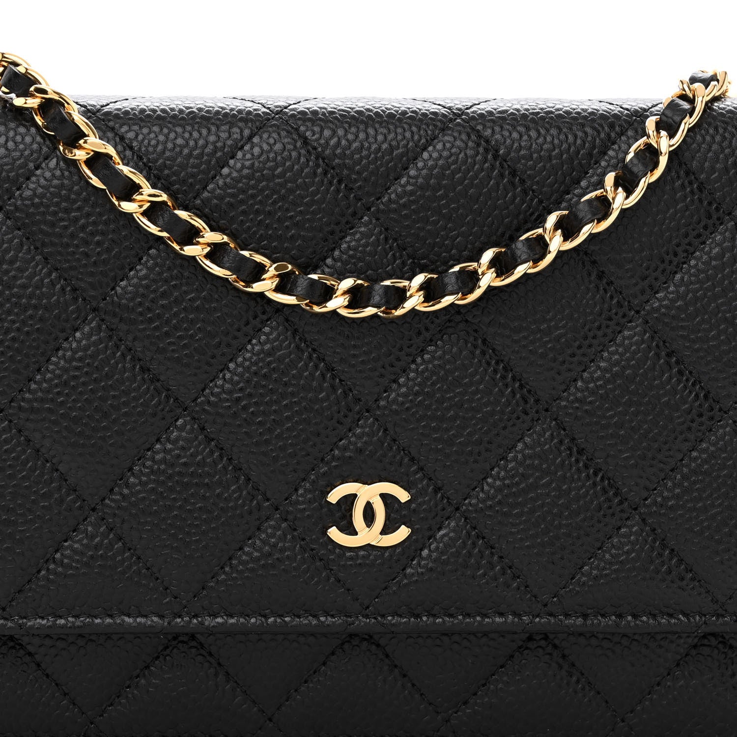 Chanel Caviar Quilted Wallet on Chain WOC Black 9 of 11