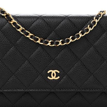 Chanel Caviar Quilted Wallet on Chain WOC Black 9 of 11