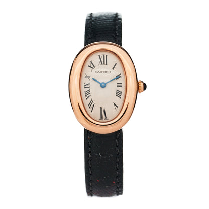 Cartier 18K Yellow Gold Alligator 22mm Baignoire Quartz Watch 1 of 4
