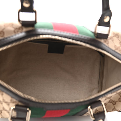 Gucci Monogram Vintage Web Medium Boston Dark Brown 5 of 10