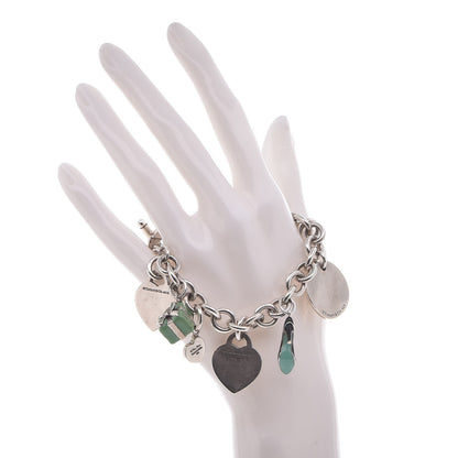 Tiffany Sterling Silver Diamond Charm Toggle Bracelet 2 of 5