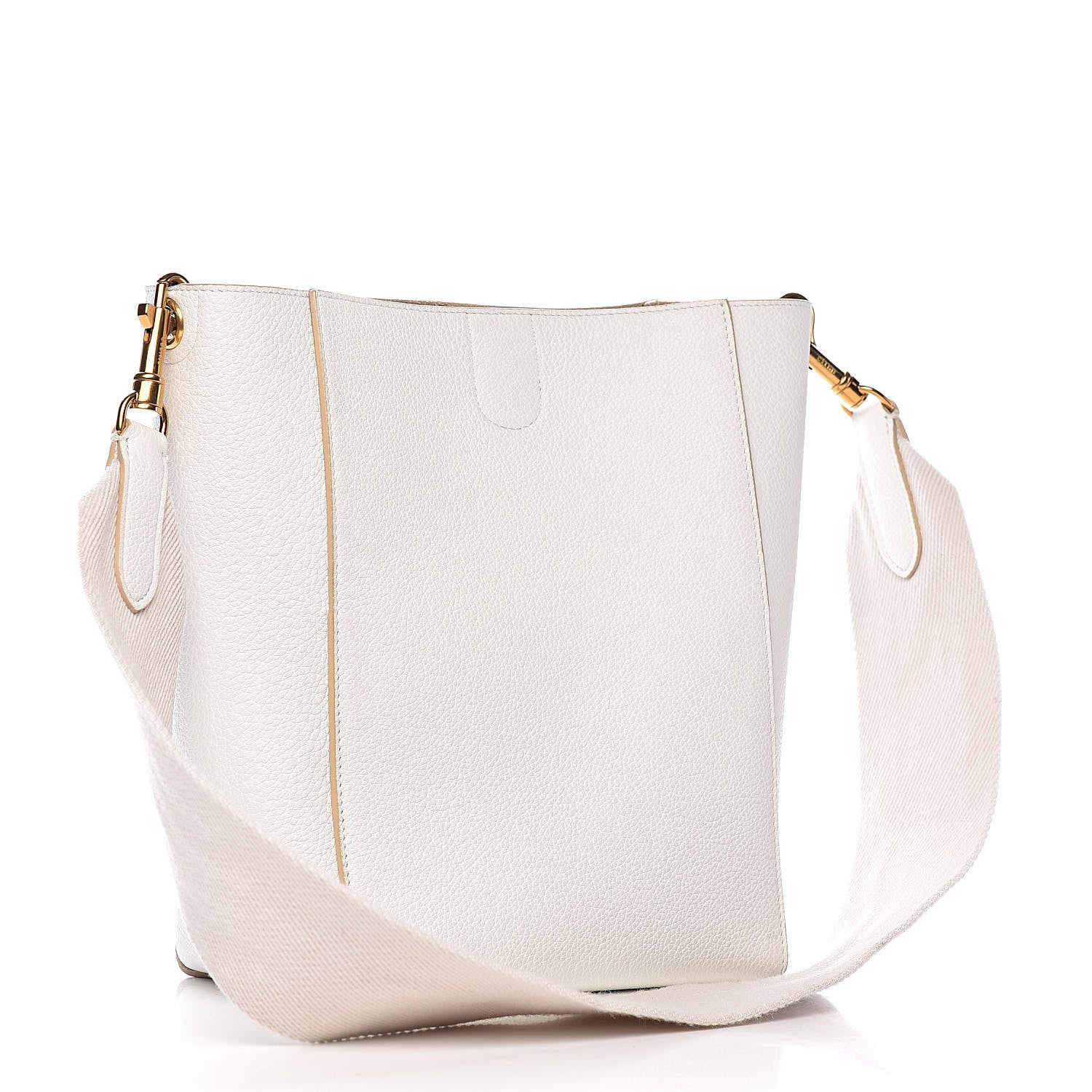 Celine Soft Grained Calfskin Small Sangle Bucket Bag White 3 of 11