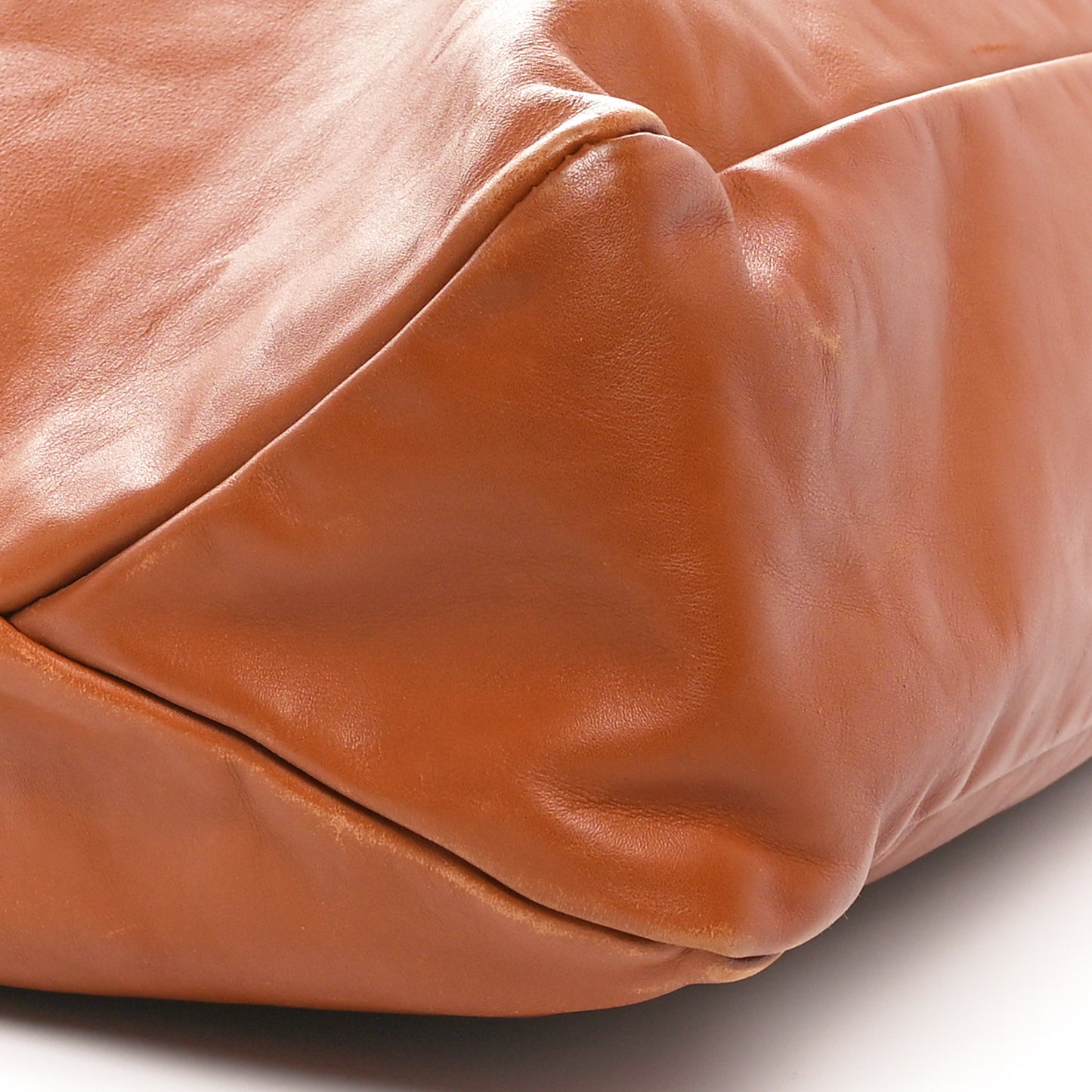 Calfskin Large Horsebit Chain Hobo Brown