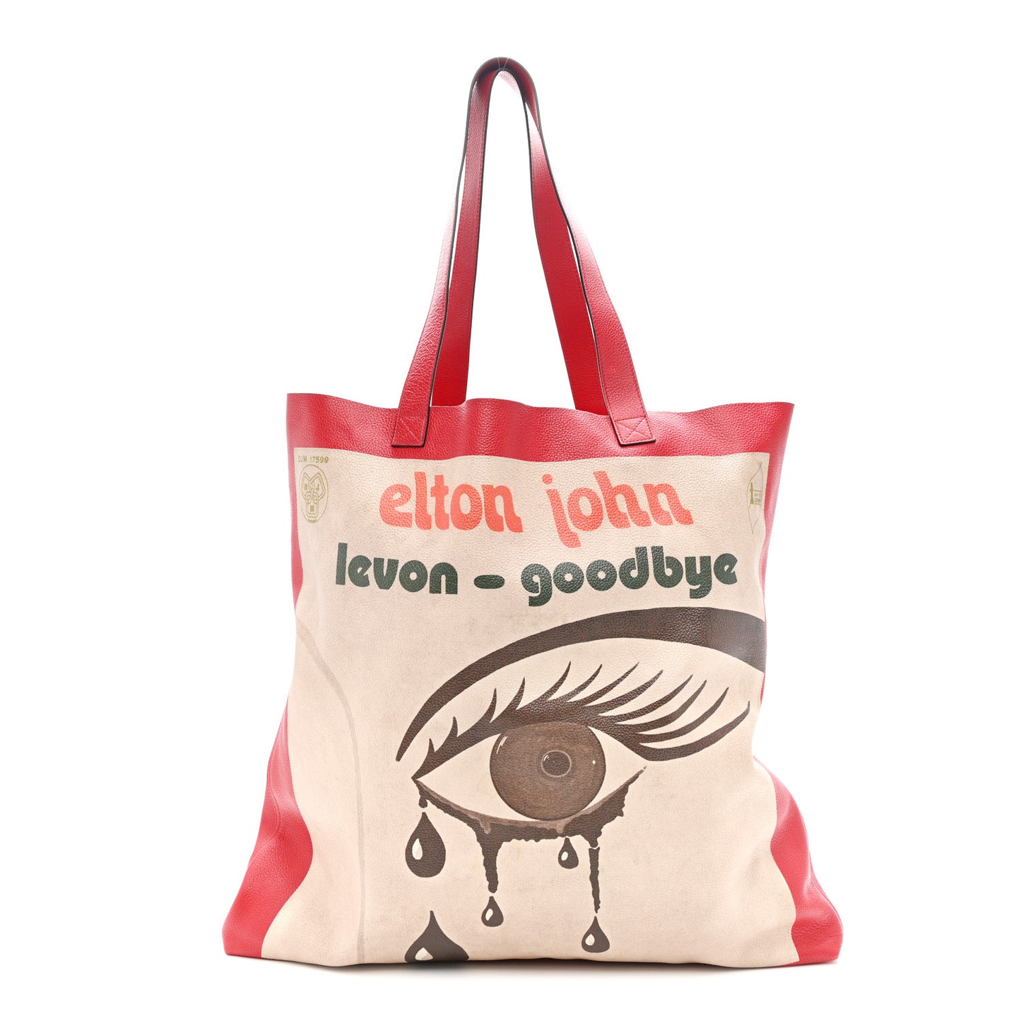Calfskin Large Elton John Levon-Goodbye Tote Red