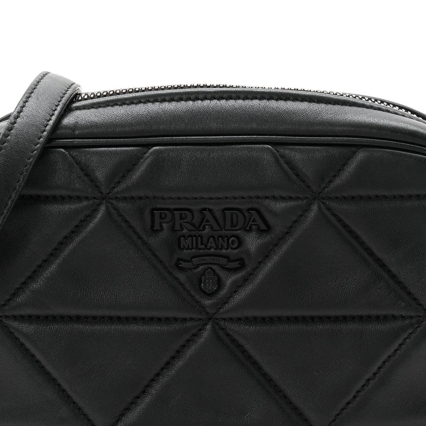 Nappa Triangle Stitched Spectrum Camera Bag Black