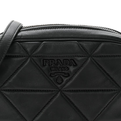 Prada Nappa Triangle Stitched Spectrum Camera Bag Black 7 of 10