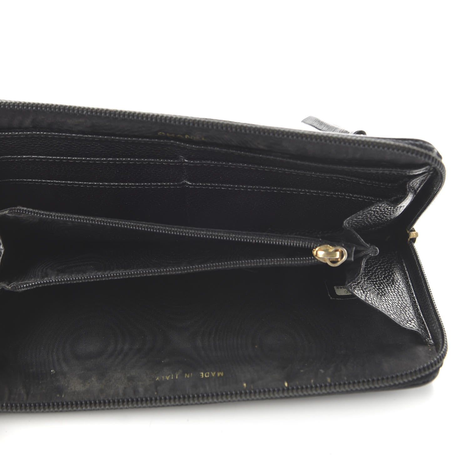 Chanel Caviar Large Timeless CC Zip Around Wallet Black 5 of 16