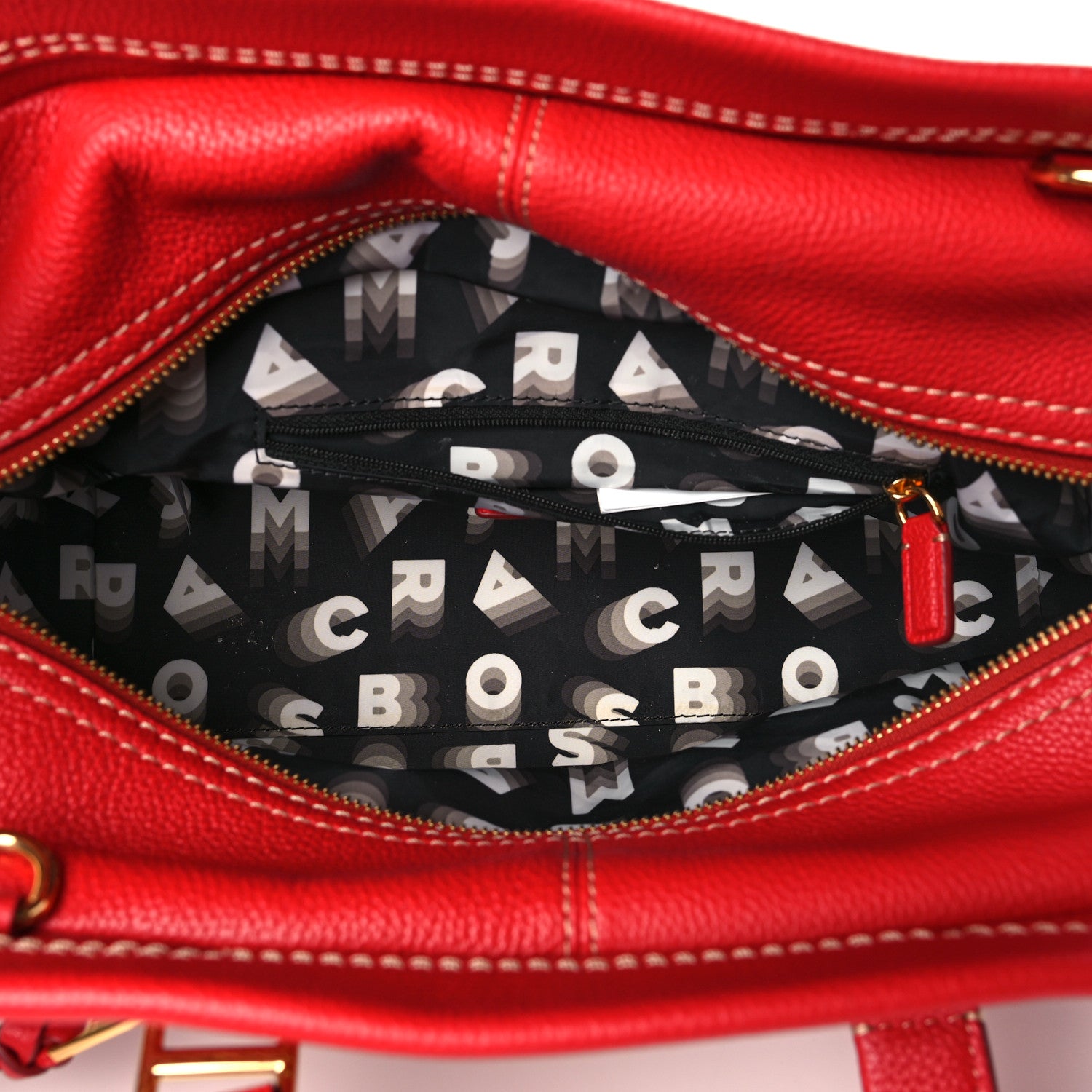 Marc Jacobs Textured Calfskin Cruiser Satchel Fire Red 4 of 8