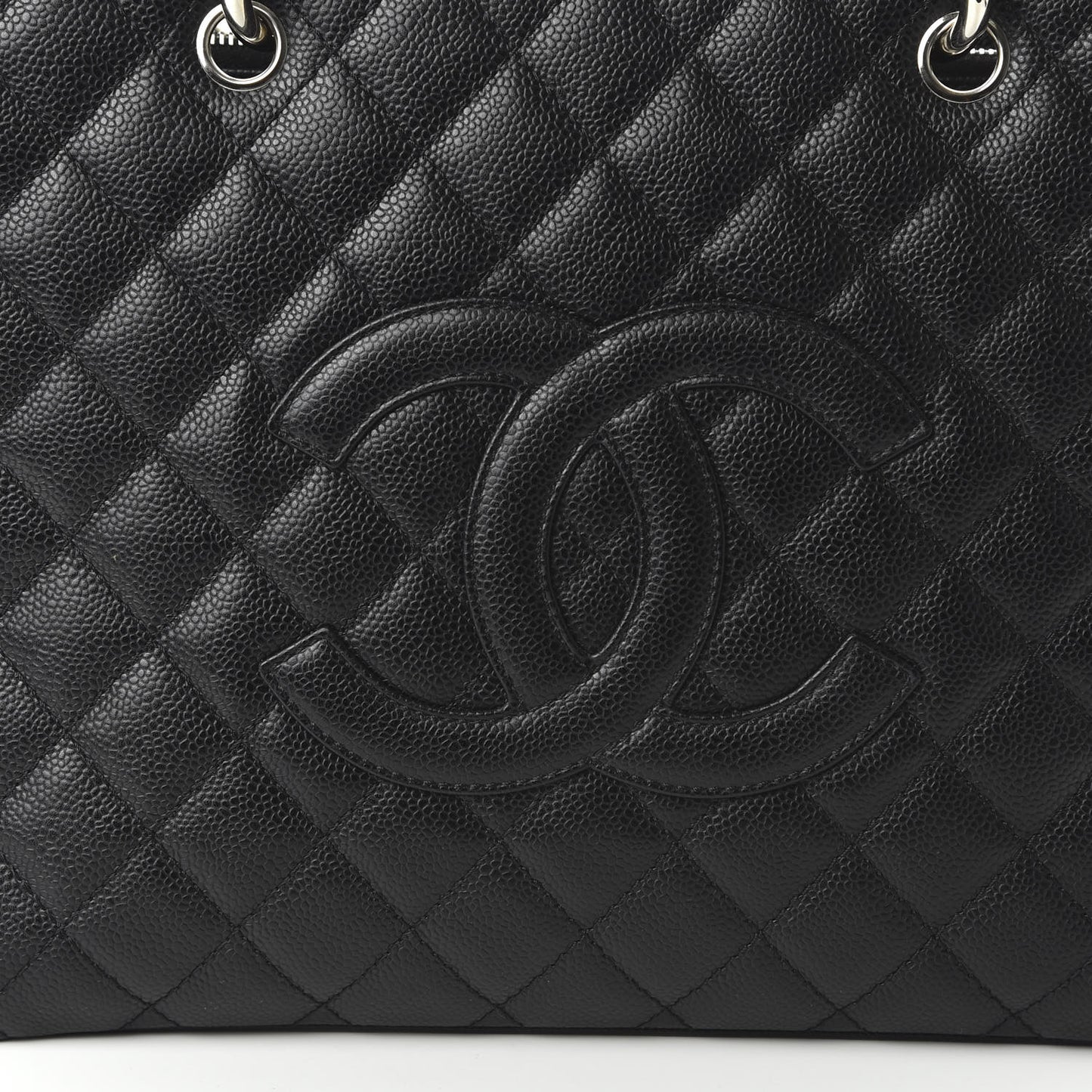 Caviar Quilted Grand Shopping Tote GST Black