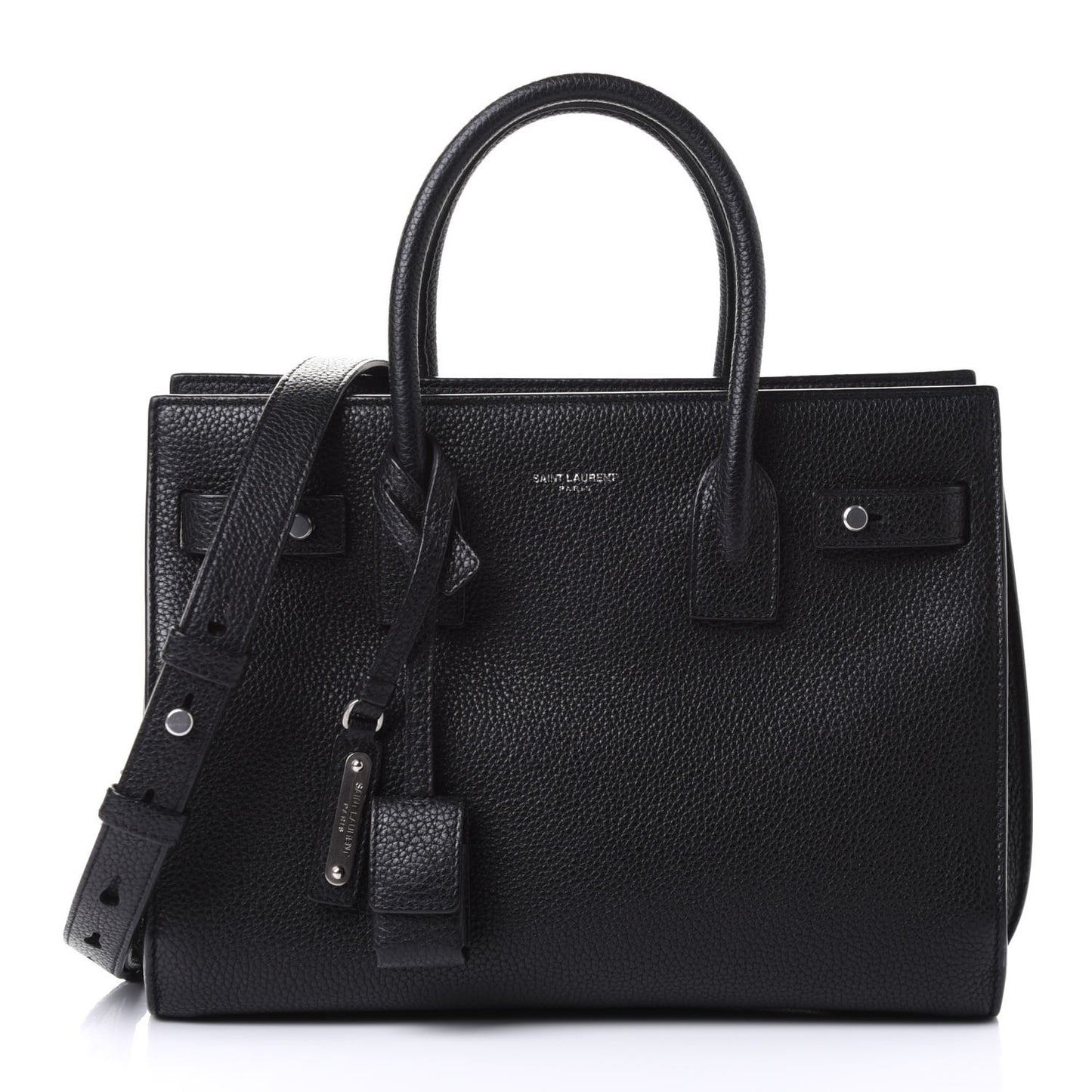 Grained Calfskin Baby Sac De Jour Souple Black