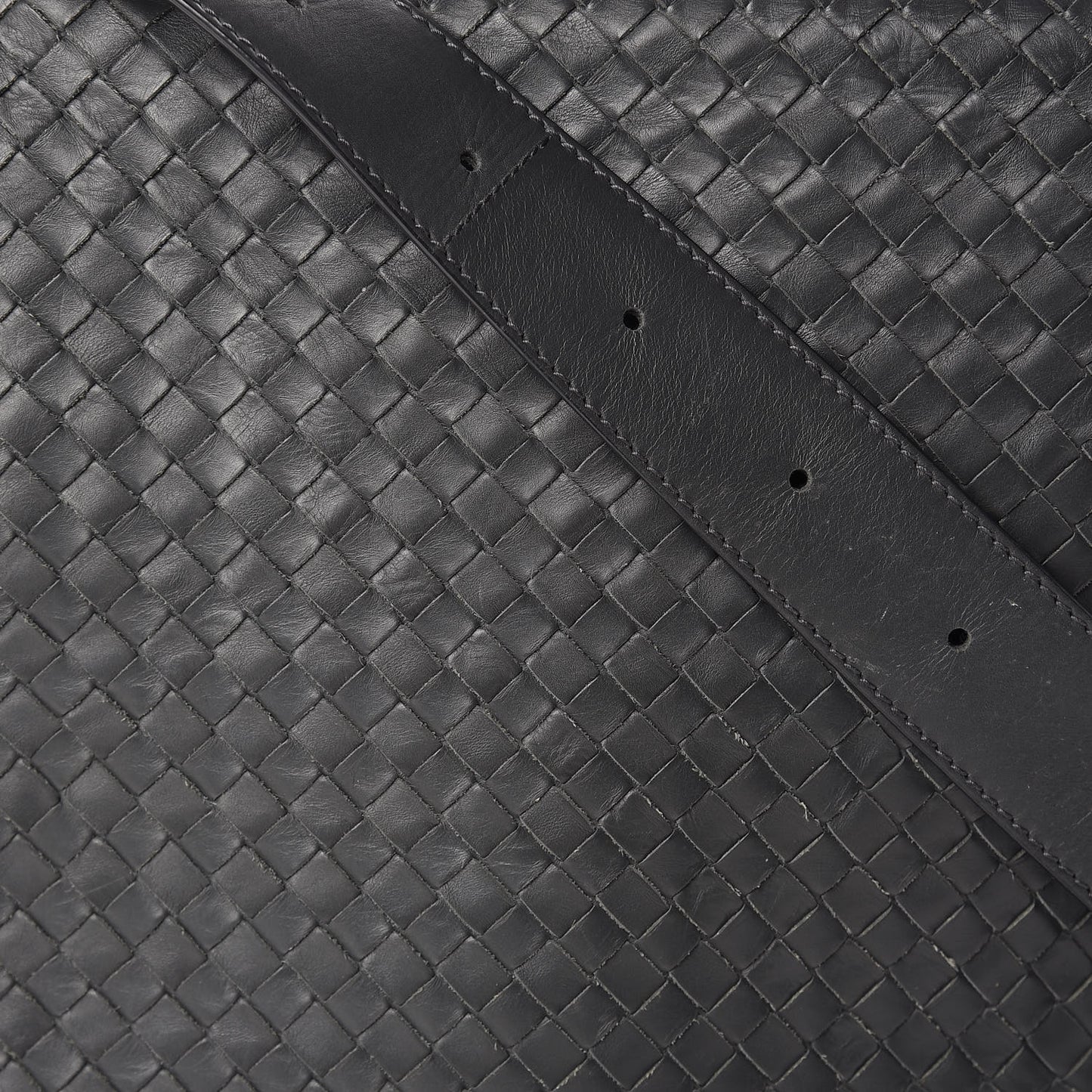 Nappa Intrecciato Messenger Bag Ferro Gray