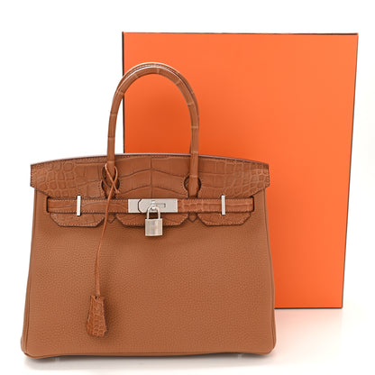 Hermes Togo Matte Alligator Birkin Touch 30 Gold 11 of 11
