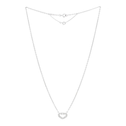 Cartier 18K White Gold Diamond Small Hearts and Symbols Pendant Necklace 2 of 3