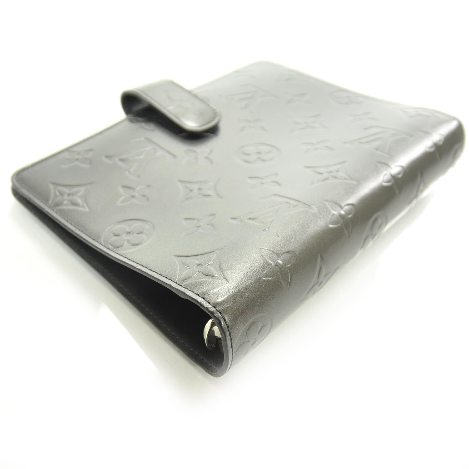 Louis Vuitton Mat Monogram Medium Ring Agenda Black 5 of 8