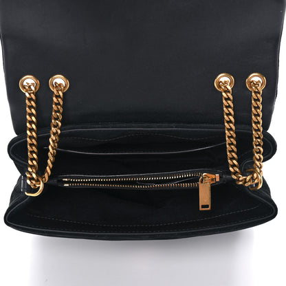 Saint Laurent Velvet Y Quilted Monogram Small Loulou Chain Satchel Black 5 of 13