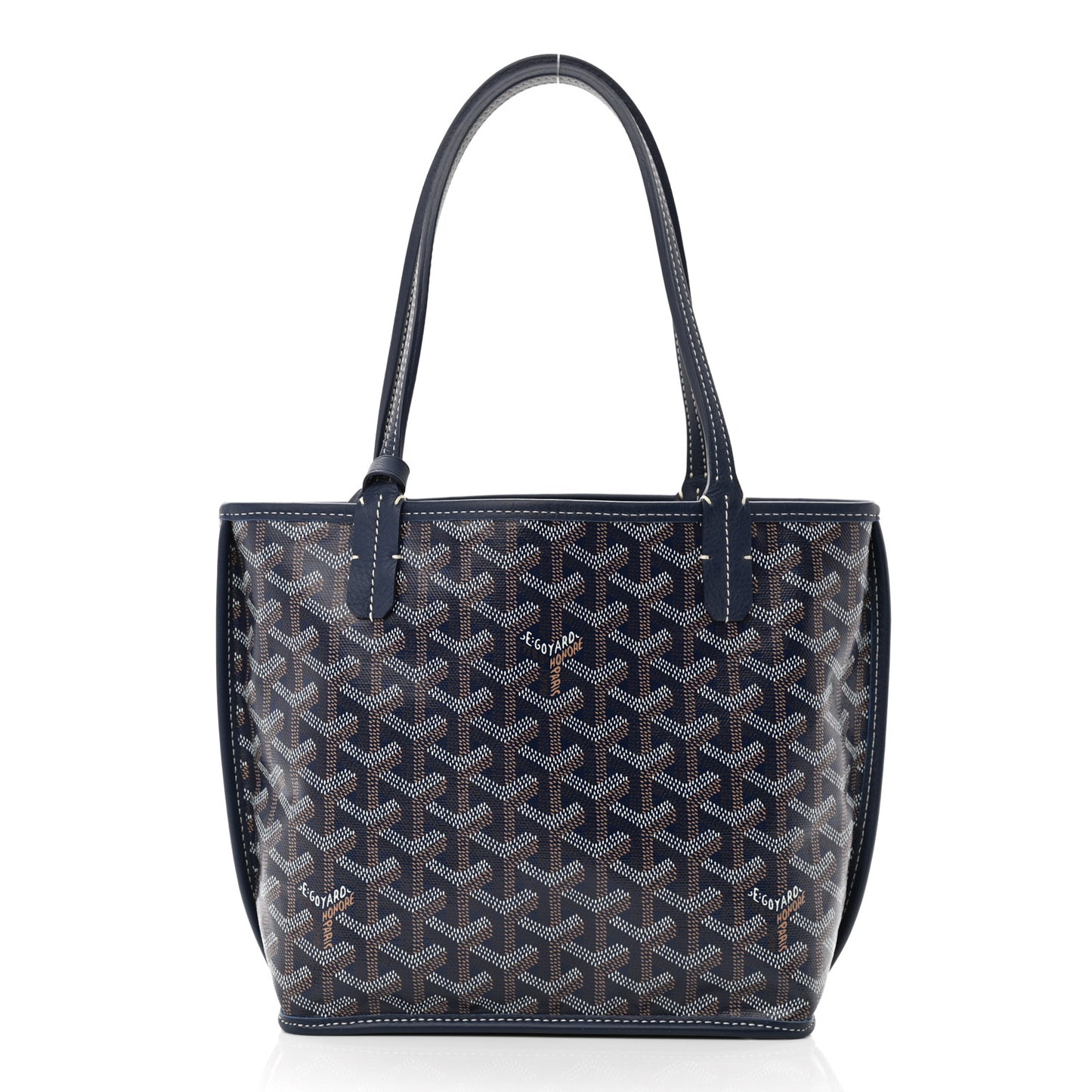 Goyardine Reversible Mini Anjou Navy