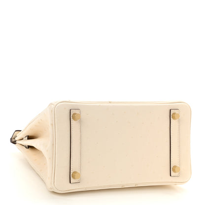 Hermes Ostrich Birkin 25 Nata 4 of 11